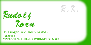 rudolf korn business card